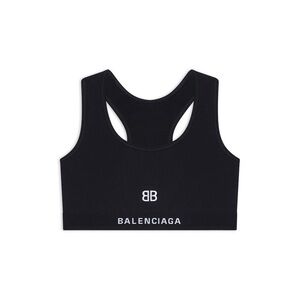 Balenciaga Sports Bra Black BB Logo Women’s Small